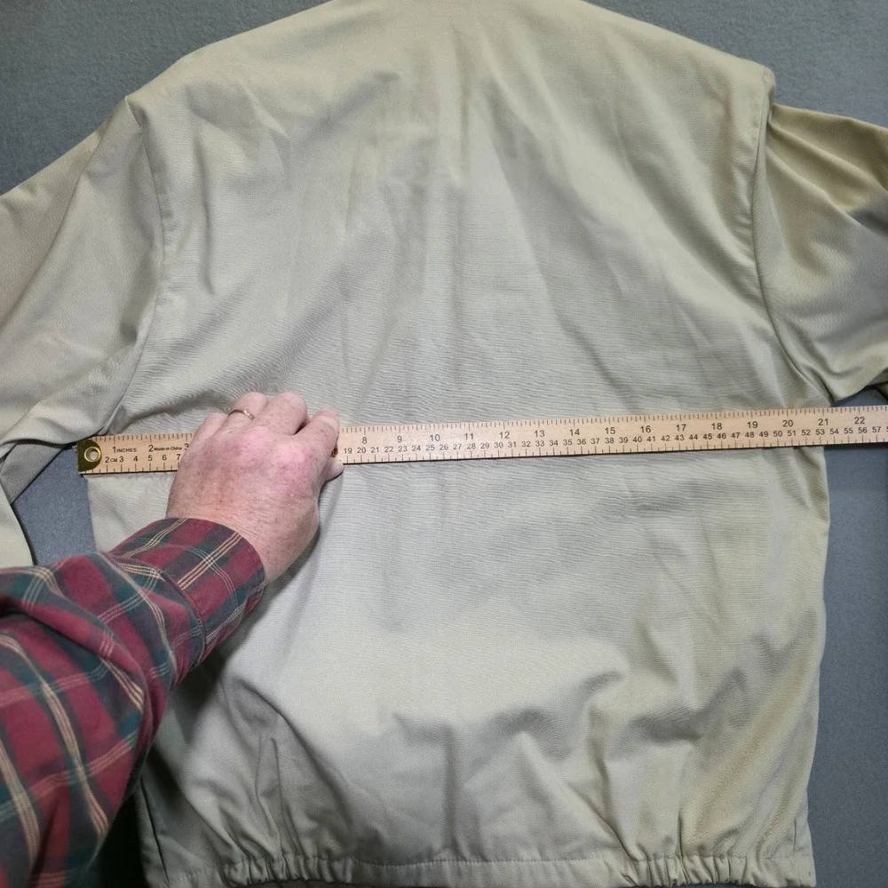 Vintage Dan River‎ Men's Flannel Lined Beige Jacket Size Small